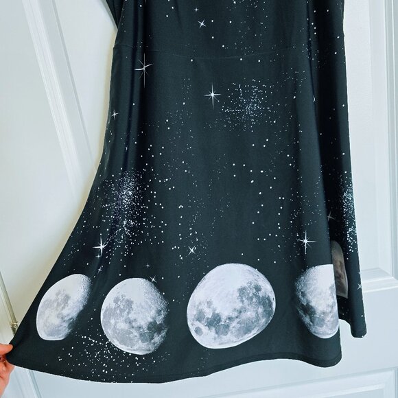 Rat Baby/Too Fast Phases Of The Moon Occult Star Skater Dress - Picture 5 of 9
